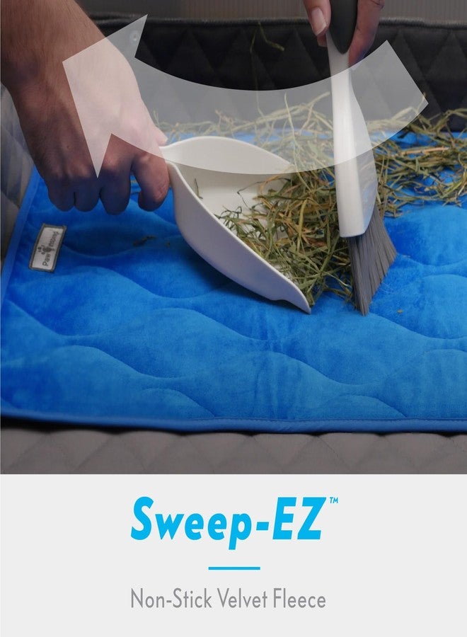 Paw Inspired Guinea Pig Cage Liners | Washable Fleece Bedding with Waterproof Bottom | Super Absorbent Pee Pad or Pet Bed Mat for Guinea Pigs, Ferrets, Rabbits, Hamsters, Small Animals (C&C 2x1, Gray) - Image 2